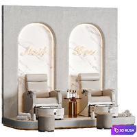 Pedicure area in the beauty salon 01 3D Model Vray, Corona