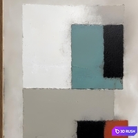 Plaster Two Photo Frame D-673 3D Model Vray, Corona