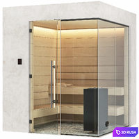Modern sauna 3D Model Vray