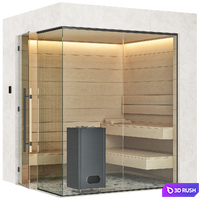 Modern sauna 3D Model Vray