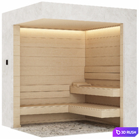 Modern sauna 3D Model Vray