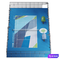Tennis Court - Melbourne 3D Model Corona