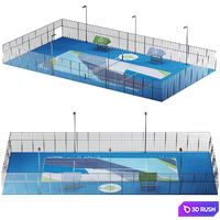 Tennis Court - Melbourne 3D Model Corona