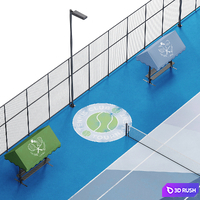 Tennis Court - Melbourne 3D Model Corona