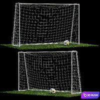 Football goal DFC 3D Model Corona