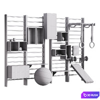 Gym equipment 07 3D Model Corona