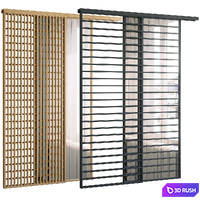 Partition 215 Sliding door 3D Model Vray, Corona