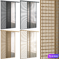 Partition 215 Sliding door 3D Model Vray, Corona