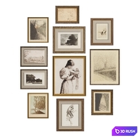 Set of classic paintings 73 3D Model Corona