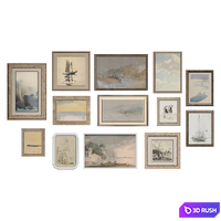 Set of classic paintings 76 3D Model Corona