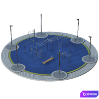 Sport Ground 3D Model Corona