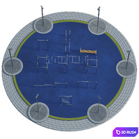 Sport Ground 3D Model Corona