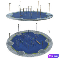 Sport Ground 3D Model Corona