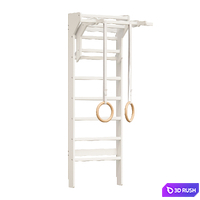 Modern style wall bars with gymnastic rings 3D Model Corona
