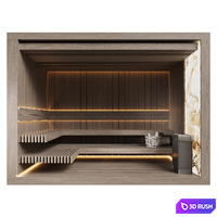 Home sauna 3D Model Corona