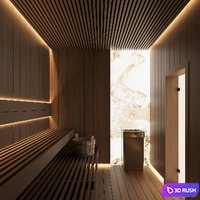 Home sauna 3D Model Corona