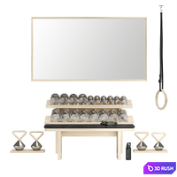 Set of dumbbells, weights and equipment Kenko 3D Model Vray, Corona