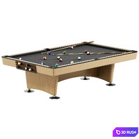 Gold Crown Billiard Table 3D Model Corona
