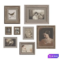 Set of classic paintings 105 3D Model Corona