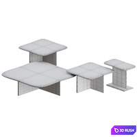 TUFTY-TIME 20 Coffee Table by B&amp;B Italia 3D Model Corona
