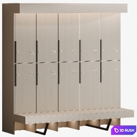 Sports locker 01 3D Model Vray, Corona