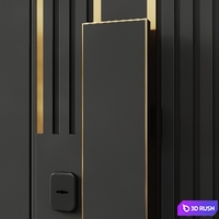 Entrance door 40 3D Model Vray, Corona