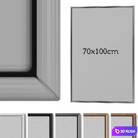 Abstract Painting Frame set 0942 3D Model Corona