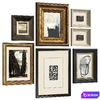 Vintage Picture Set 06 3D Model Corona