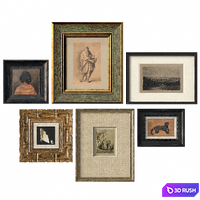 Vintage Picture Set 09 3D Model Corona