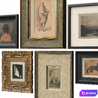 Vintage Picture Set 09 3D Model Corona
