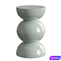 Rouva Sculptural Metal Side Table 3D Model Corona
