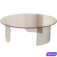 Tresor Brown Glass Coffee Table 3D Model Vray, Corona