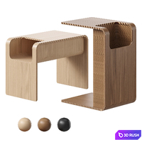 Limm table 3D Model Vray, Corona