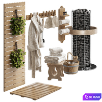 Accessories for baths and saunas 3D Model Vray, Corona