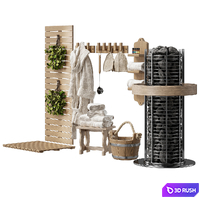 Accessories for baths and saunas 3D Model Vray, Corona