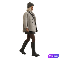 Walking woman character 04 3D Model Corona