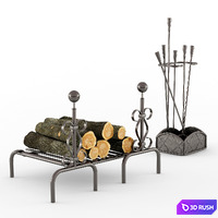 Fireplace accessories Chehoma 3D Model Vray