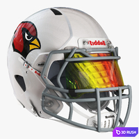 Riddell speed helmet arizona cardinals 3D Model