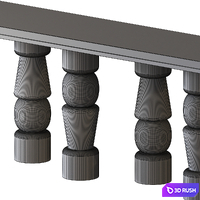 El Templo - Pfeifer studio Console Table 3D Model Vray, Corona