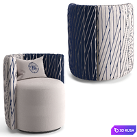 Fendi Casa LouLou armchair 3D Model Vray, Corona