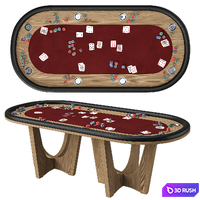 Park 96" Texas Hold'em Poker Table 3D Model Corona