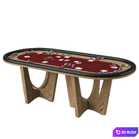 Park 96" Texas Hold'em Poker Table 3D Model Corona