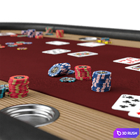 Park 96" Texas Hold'em Poker Table 3D Model Corona