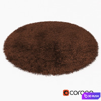 Carpet Snow H169-brown round 3D Model Corona