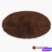 Carpet Snow H169-brown round 3D Model Corona