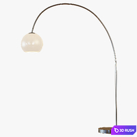 Overarching Acrylic Shade Floor Lamp 3D Model Vray