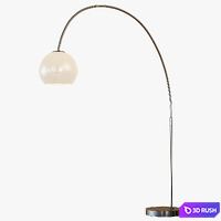 Overarching Acrylic Shade Floor Lamp 3D Model Vray