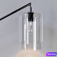 West Elm Adjustable Glass Floor Lamp 3D Model Corona