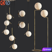 Flos IC Lights 3D Model Vray, Corona