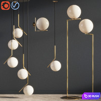 Flos IC Lights 3D Model Vray, Corona